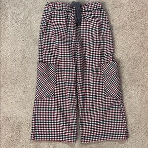 Zara Kids Checkered Casual Pants - Red, Black, White